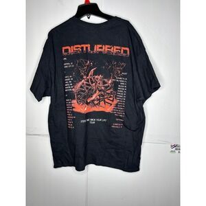 Disturbed 2023 Take Back Your Life Tour Graphic T Shirt Mens XL Black Concert